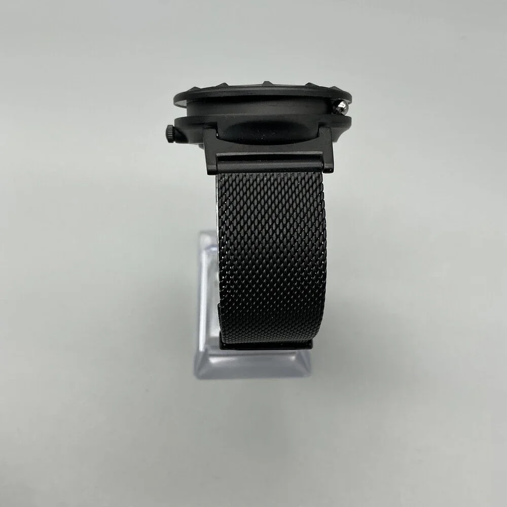 Eone The Bradley Mens Watch 40mm Black Dial Black Mesh Stainless Quartz 50m WR
